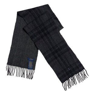 Polo Ralph Lauren Black & Grey Plaid Scarf